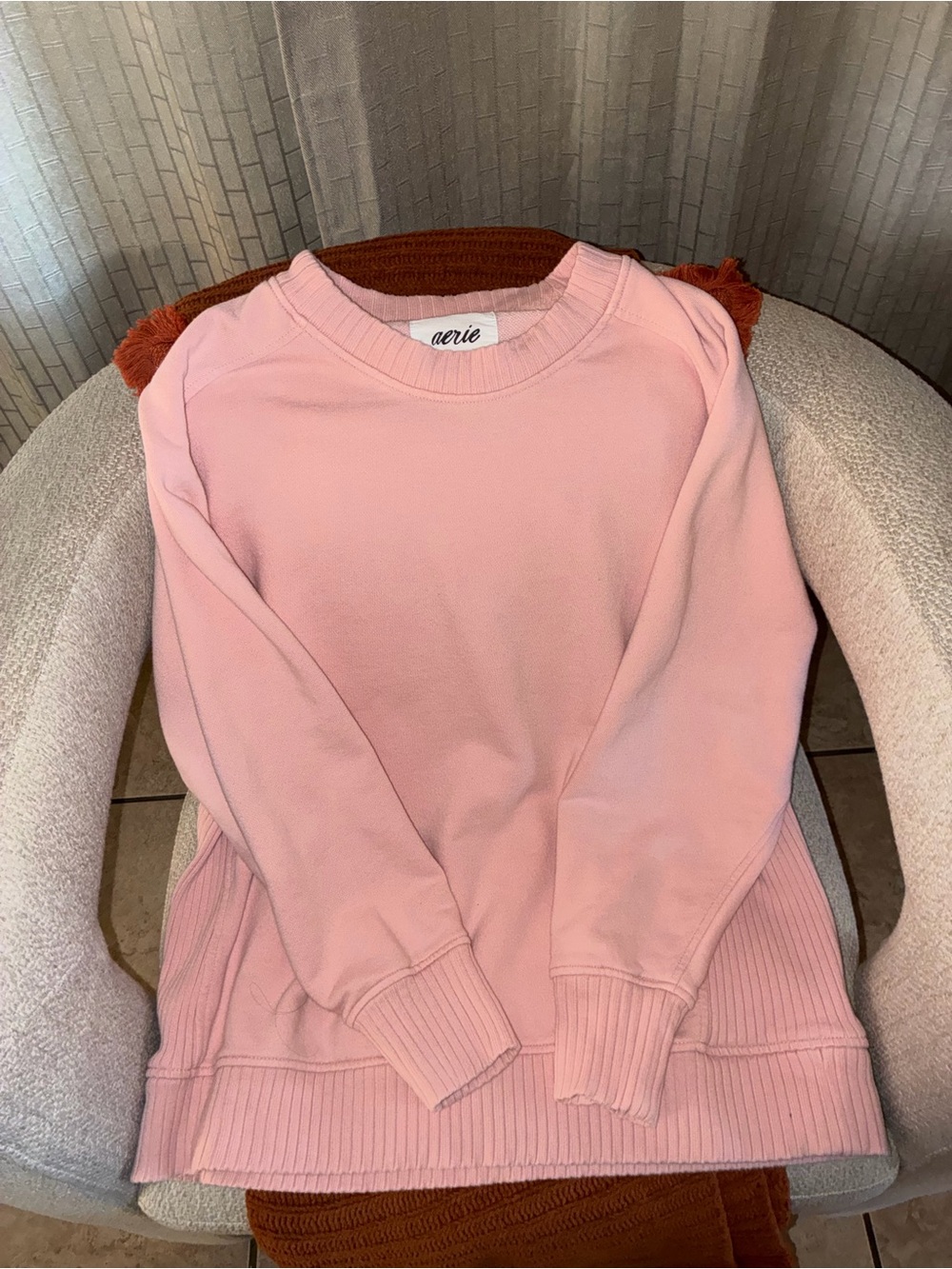 aerie Soft Pink Crewneck Sweatshirt